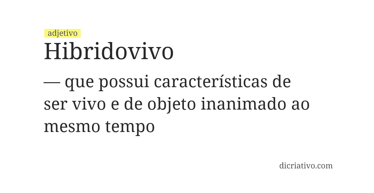 Significado de hibridovivo