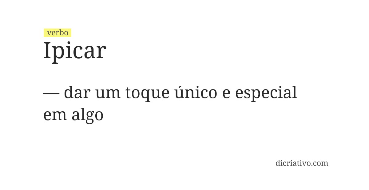 Significado de ipicar