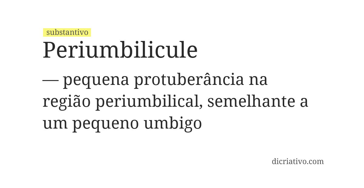 Significado de periumbilicule