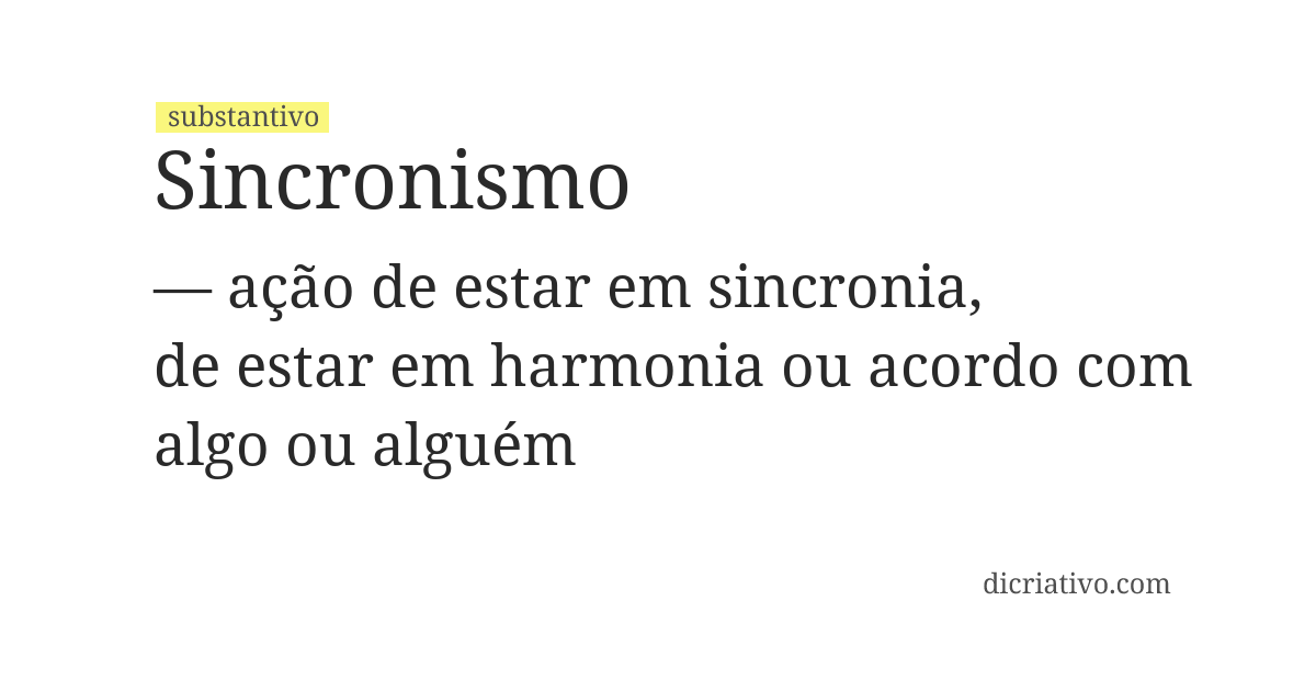 Significado de sincronismo