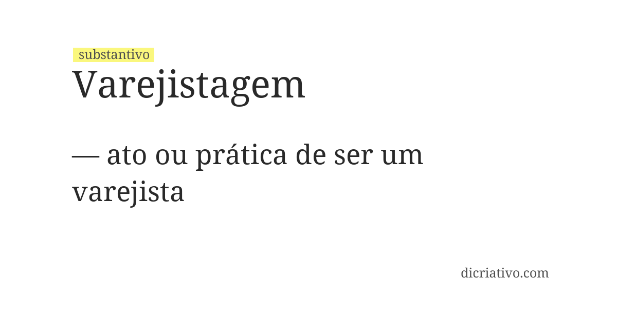 Significado de varejistagem