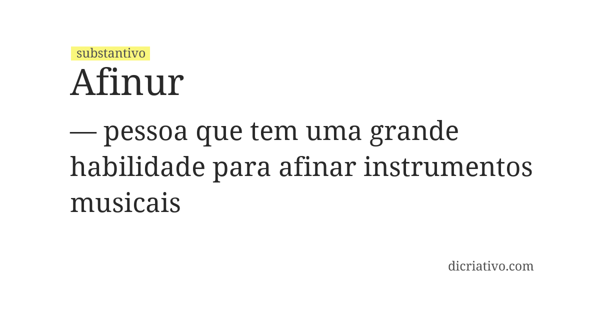 Significado de afinur