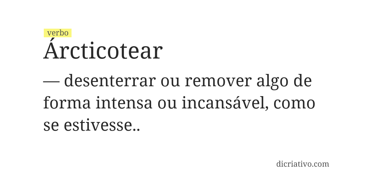 Significado de árcticotear