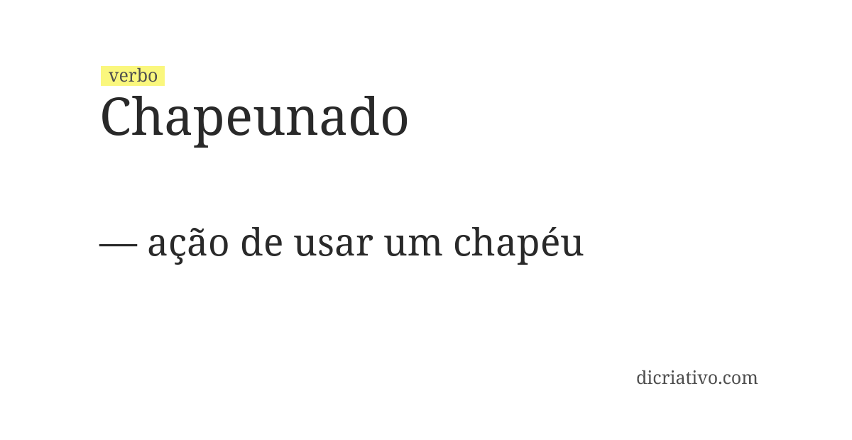 Significado de chapeunado
