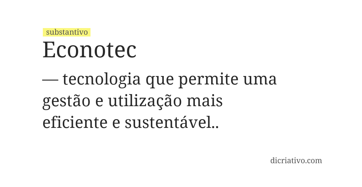 Significado de econotec