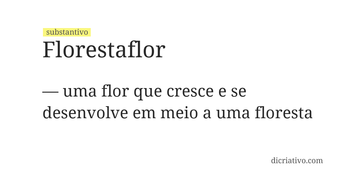 Significado de florestaflor