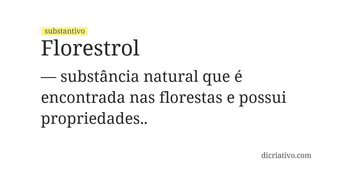 Significado de florestrol