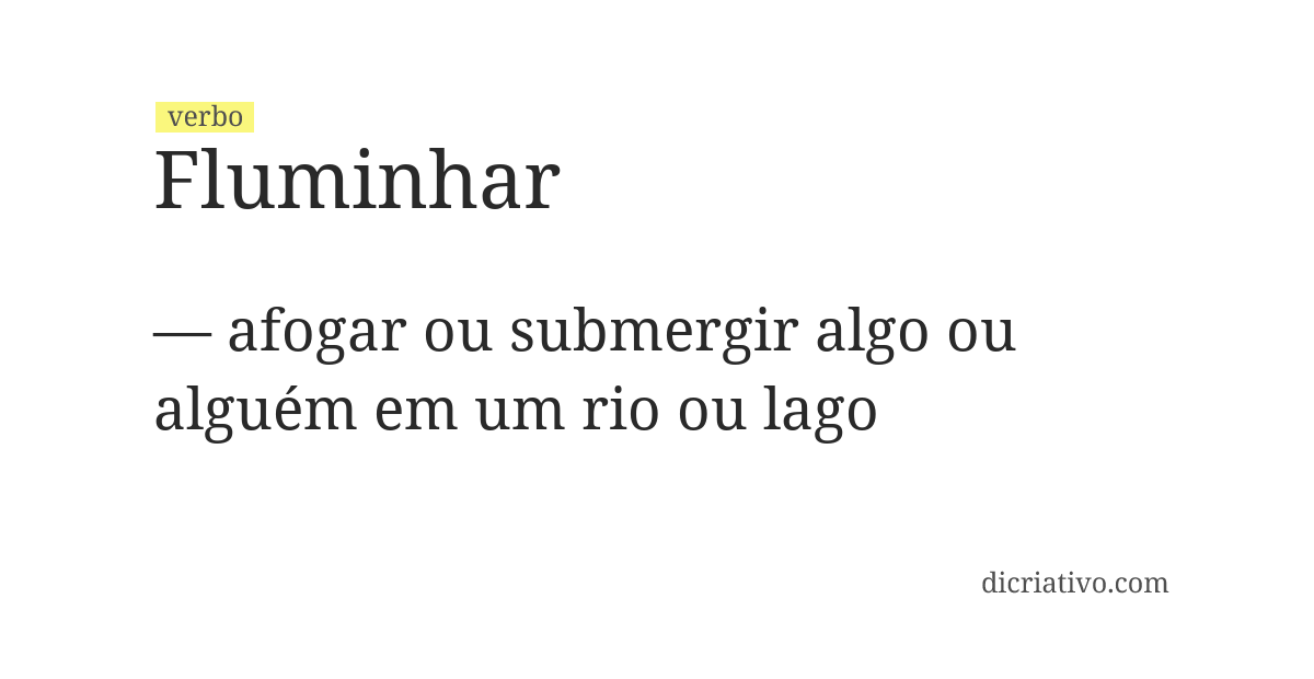 Significado de fluminhar