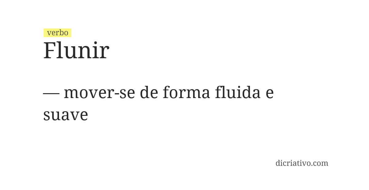 Significado de flunir