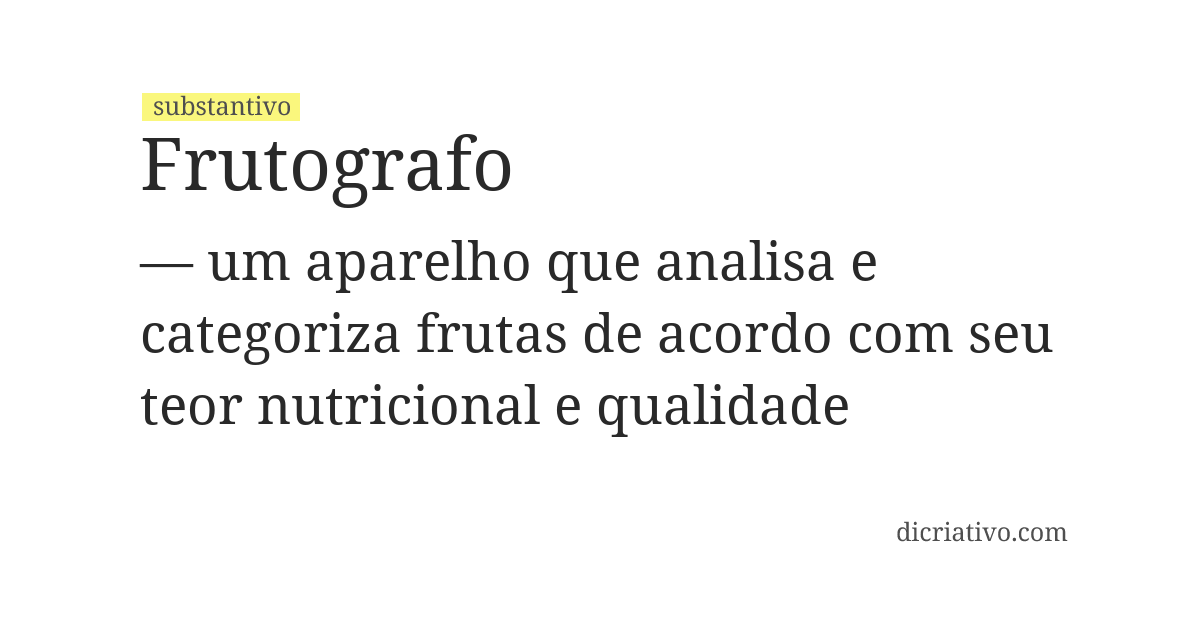 Significado de frutografo