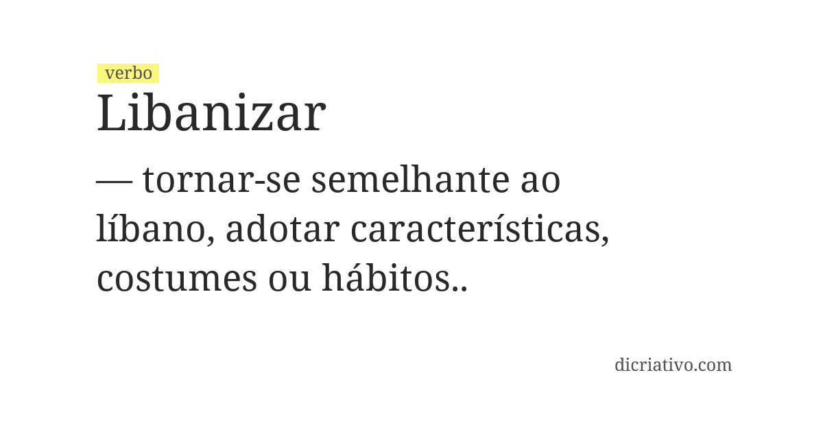 Significado de libanizar