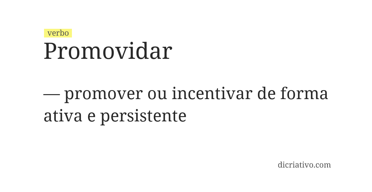 Significado de promovidar