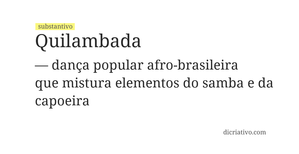 Significado de quilambada