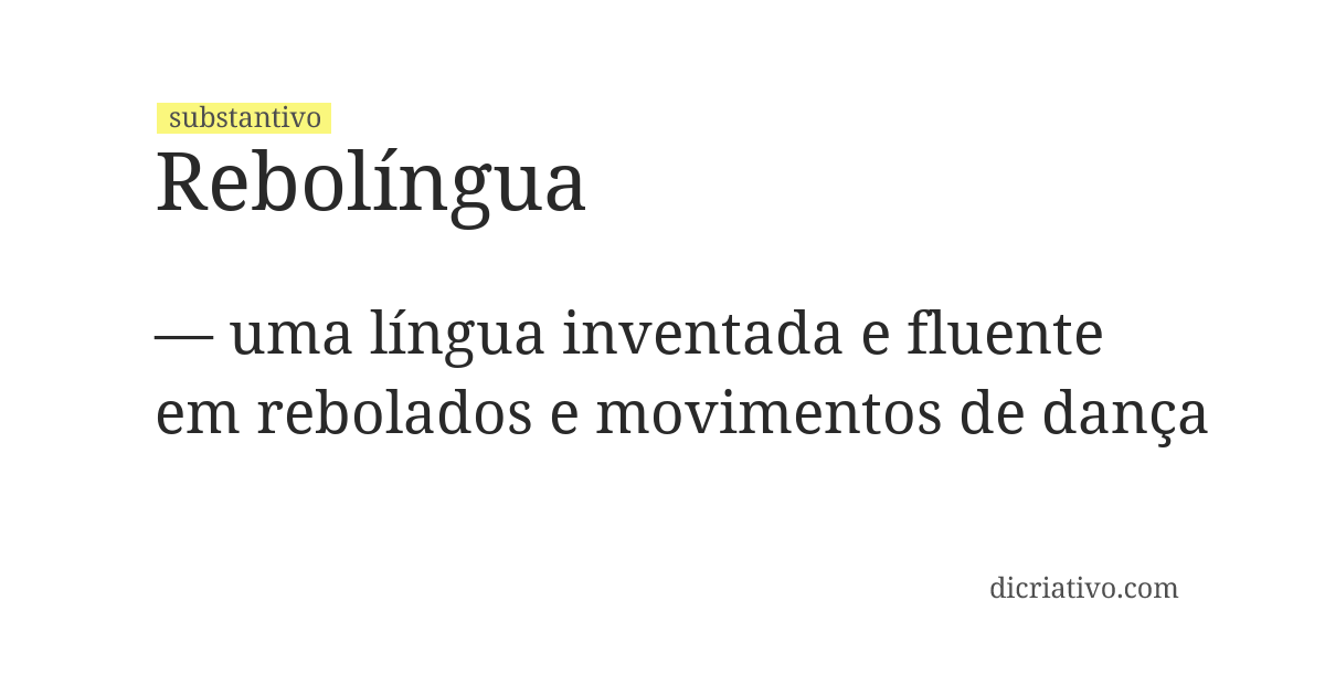 Significado de rebolíngua