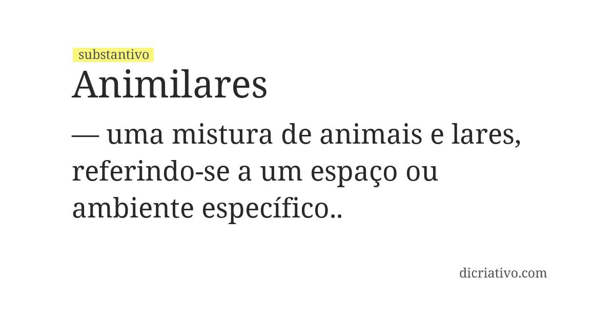 Significado de animilares