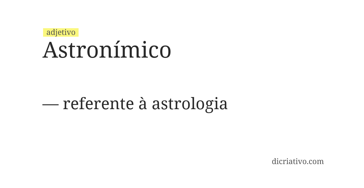Significado de astronímico