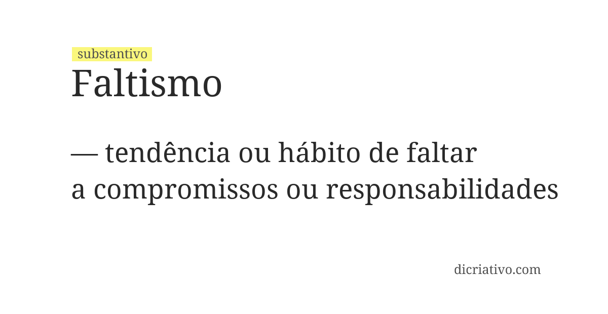 Significado de faltismo