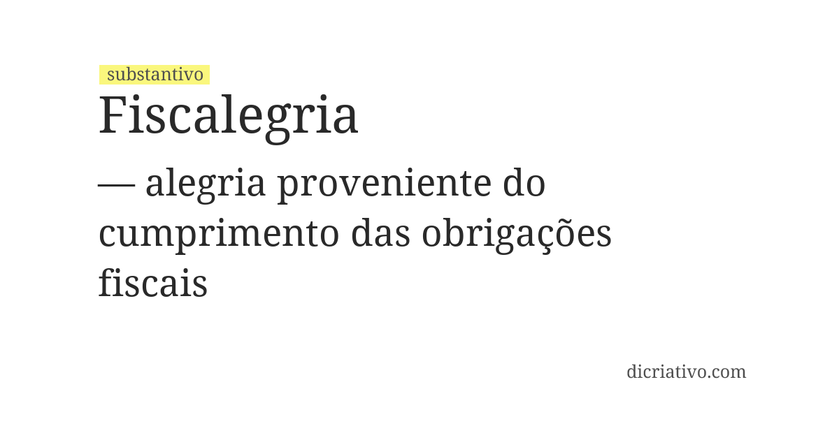 Significado de fiscalegria