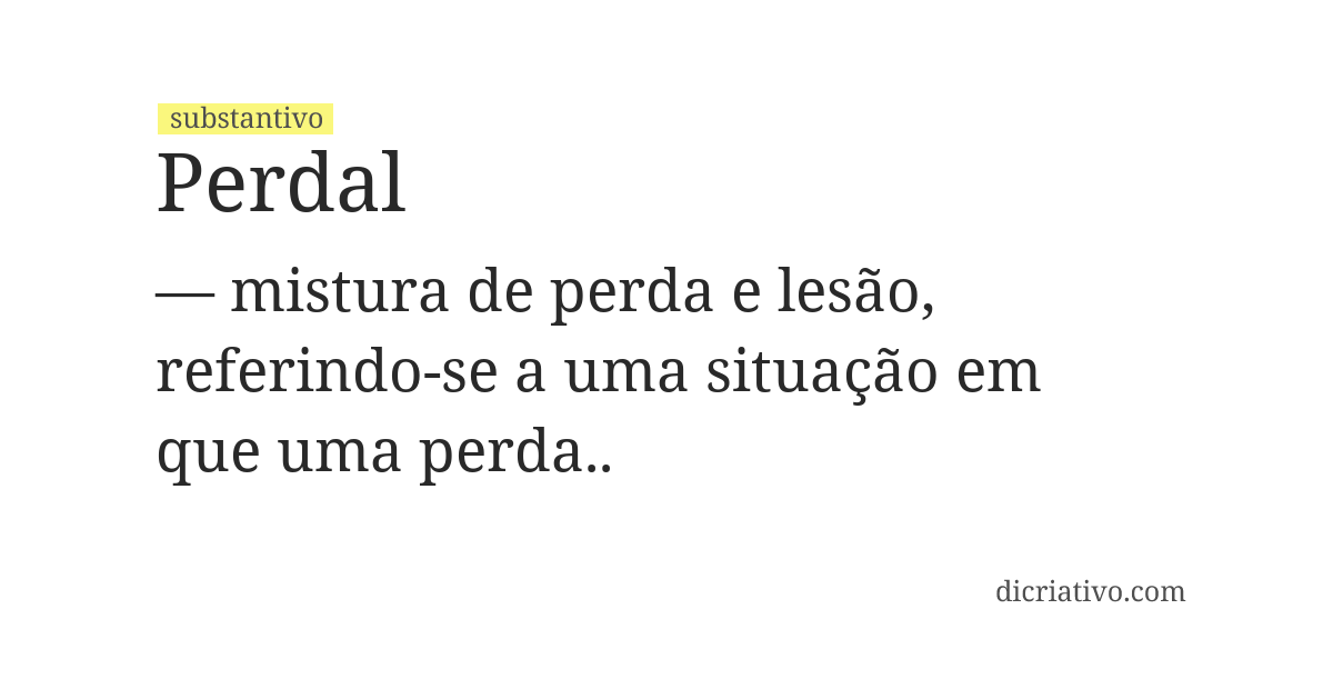 Significado de perdal