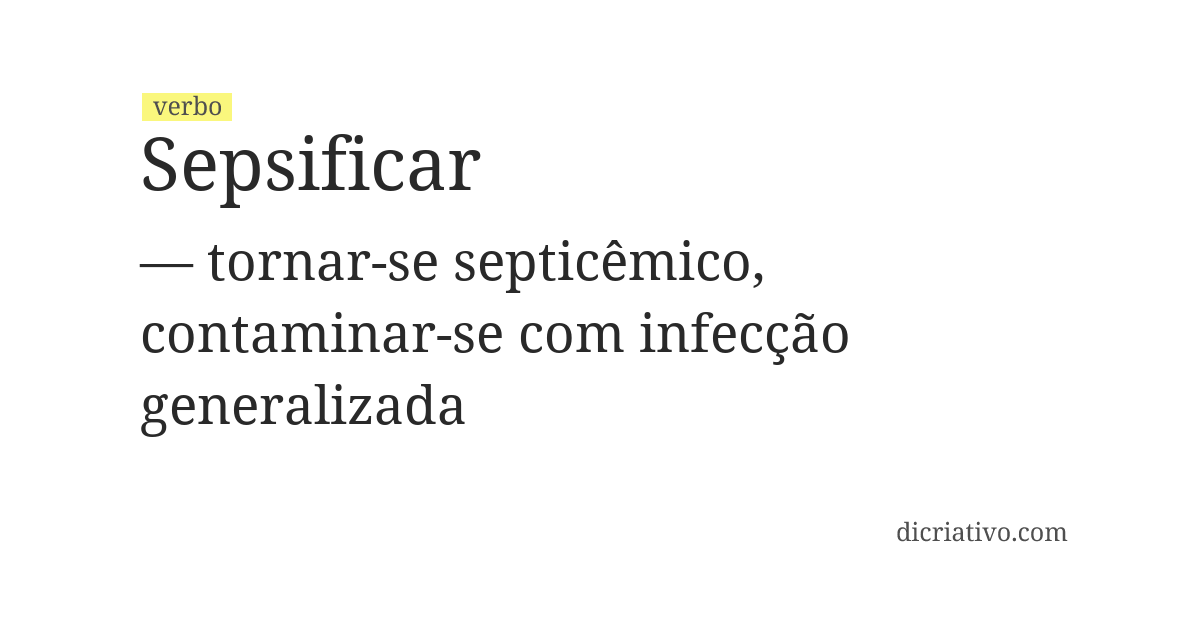 Significado de sepsificar