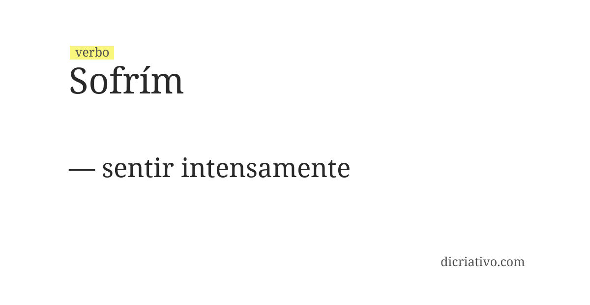 Significado de sofrím