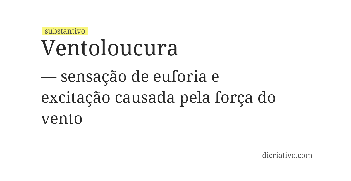 Significado de ventoloucura