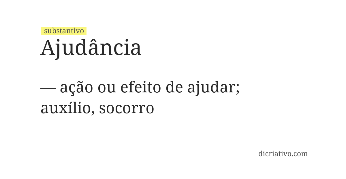 Significado de ajudância