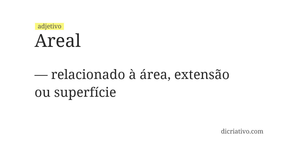 Significado de areal