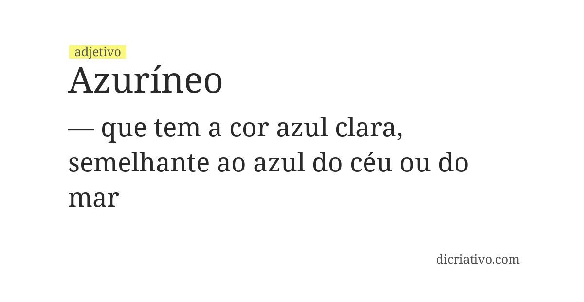 Significado de azuríneo