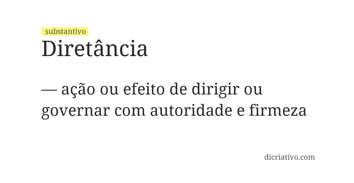 Significado de diretância
