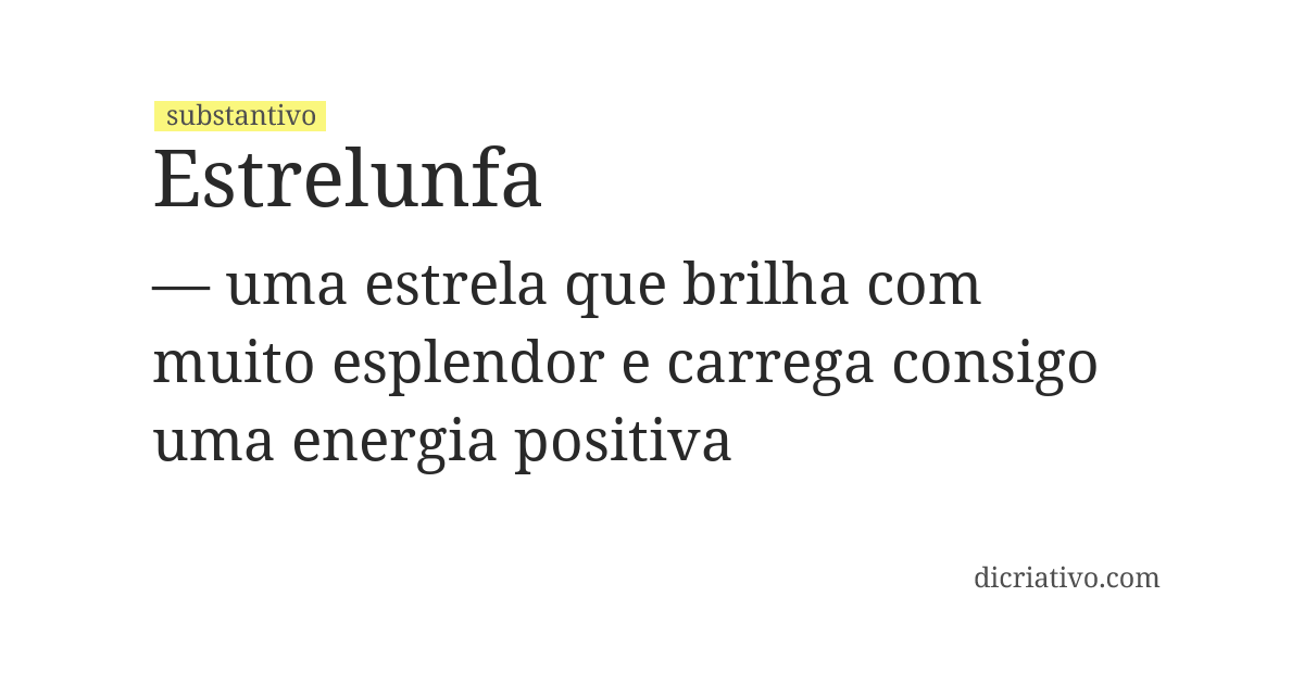 Significado de estrelunfa