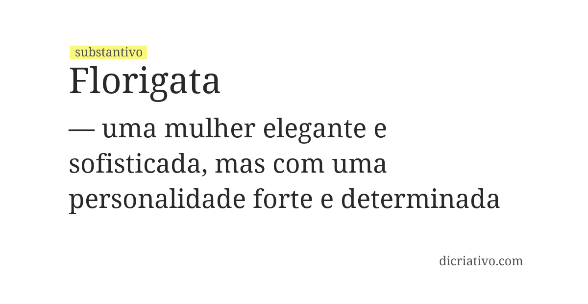 Significado de florigata
