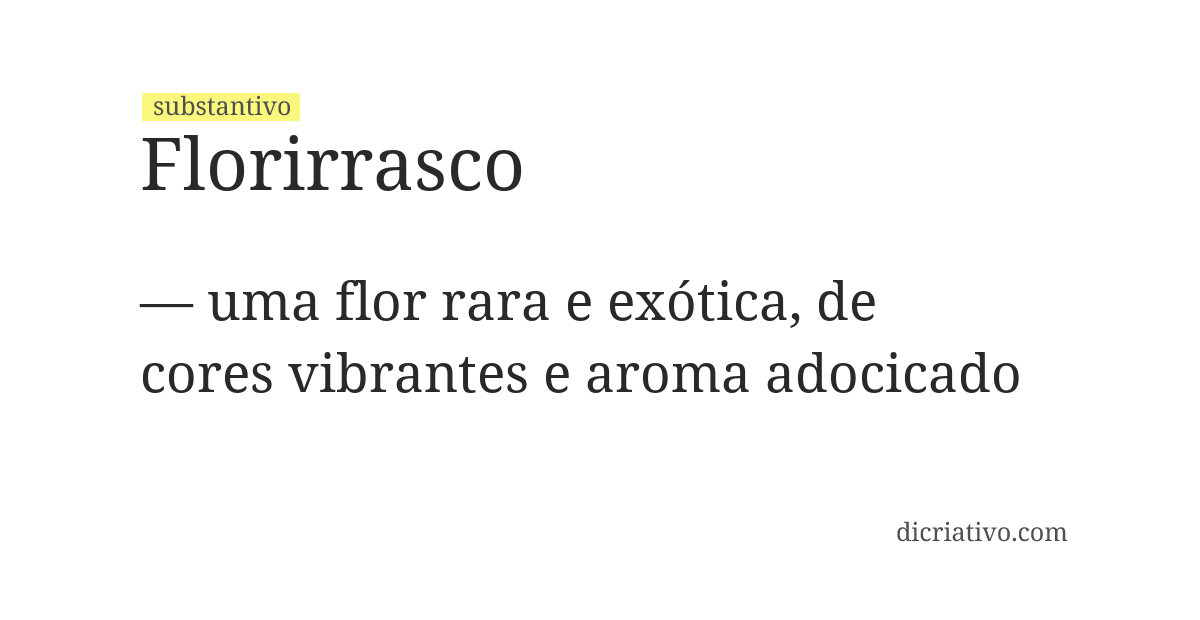 Significado de florirrasco