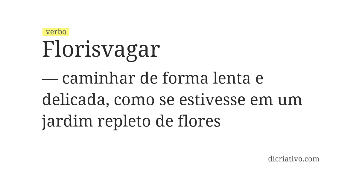 Significado de florisvagar