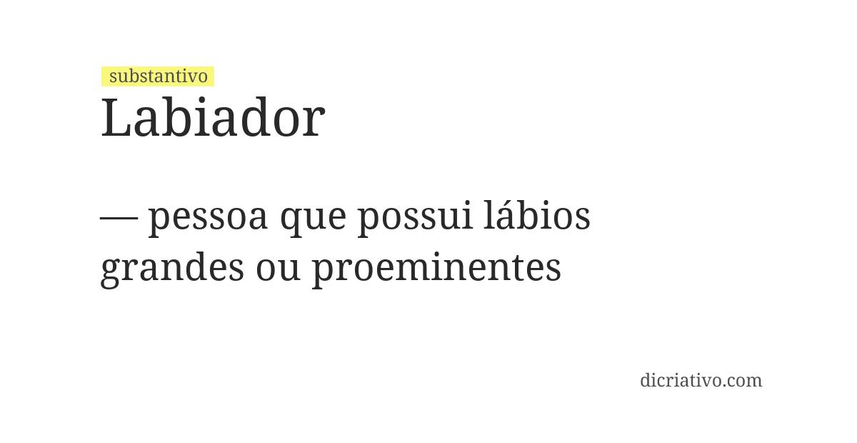 Significado de labiador