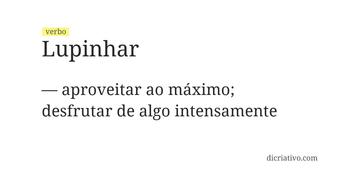 Significado de lupinhar