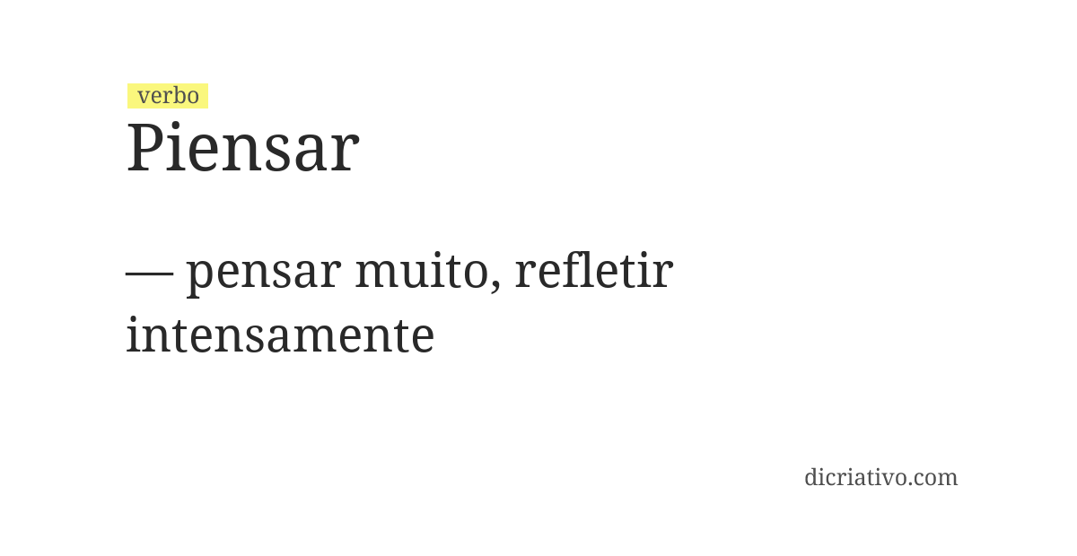 Significado de piensar