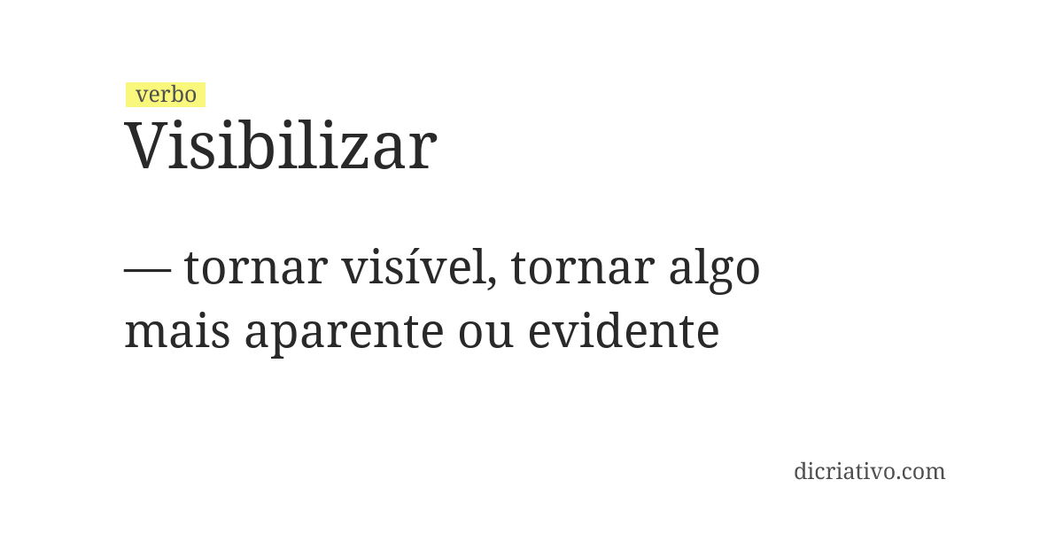 Significado de visibilizar
