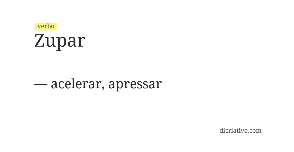 Significado de zupar