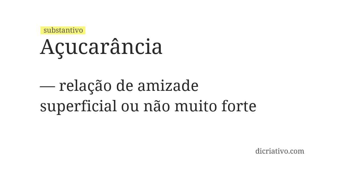 Significado de açucarância