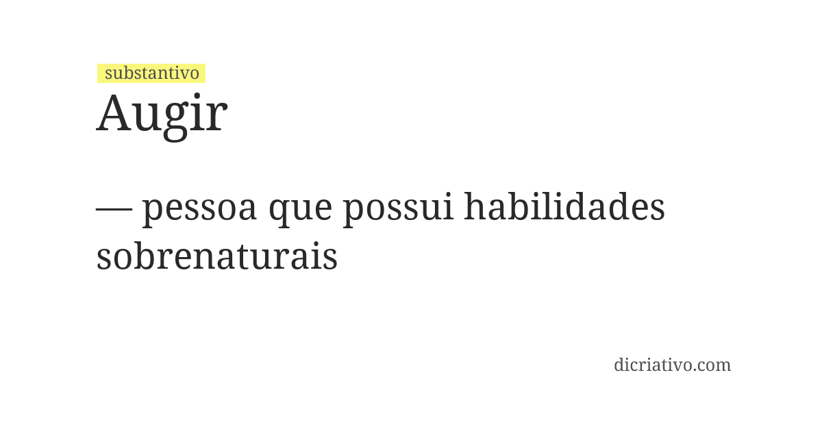 Significado de augir