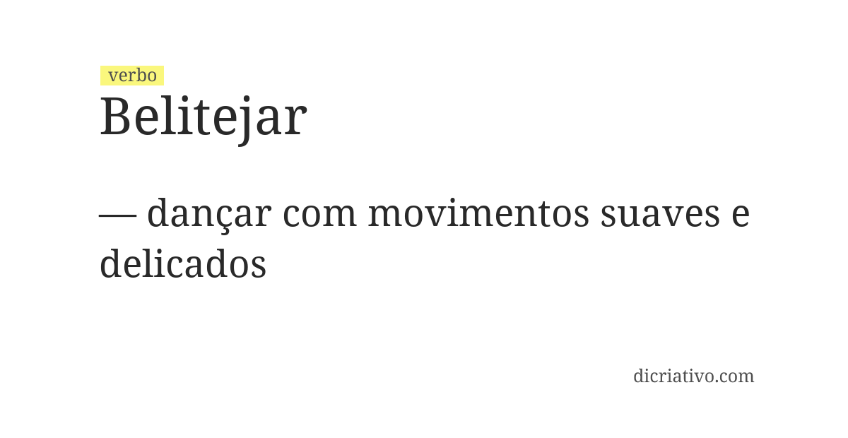 Significado de belitejar