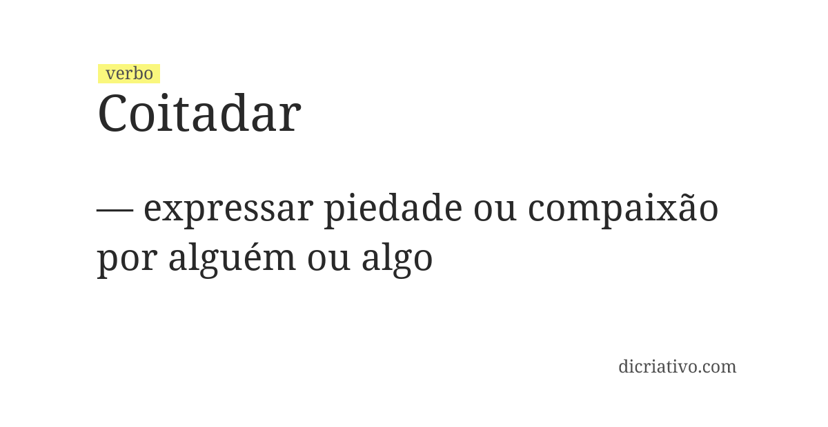 Significado de coitadar