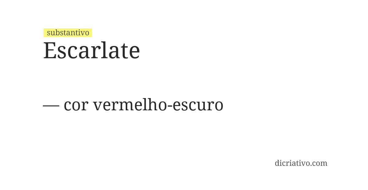 Significado de escarlate