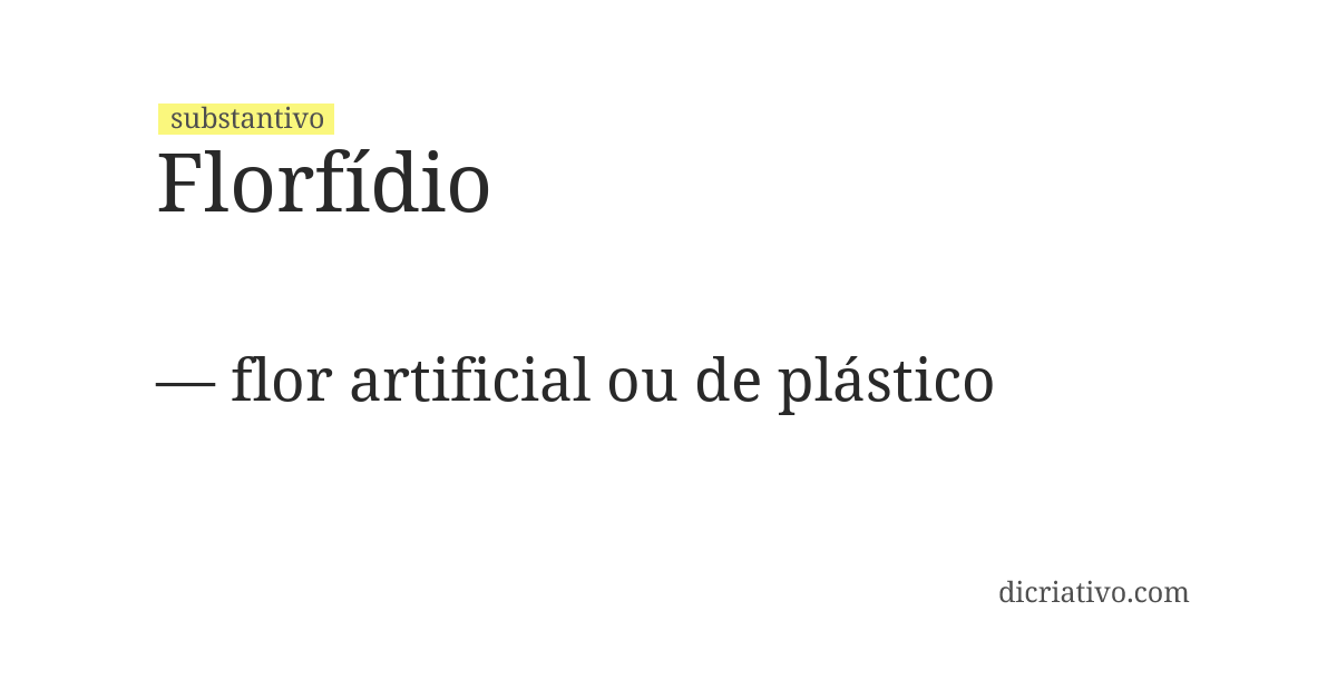 Significado de florfídio