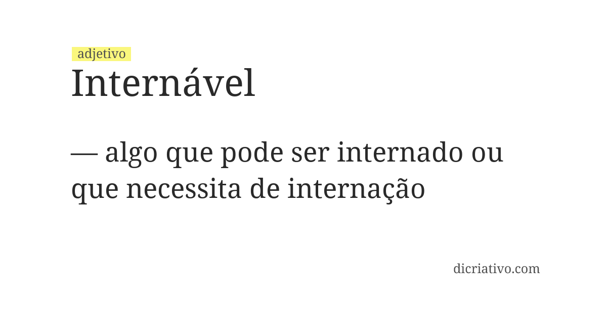 Significado de internável