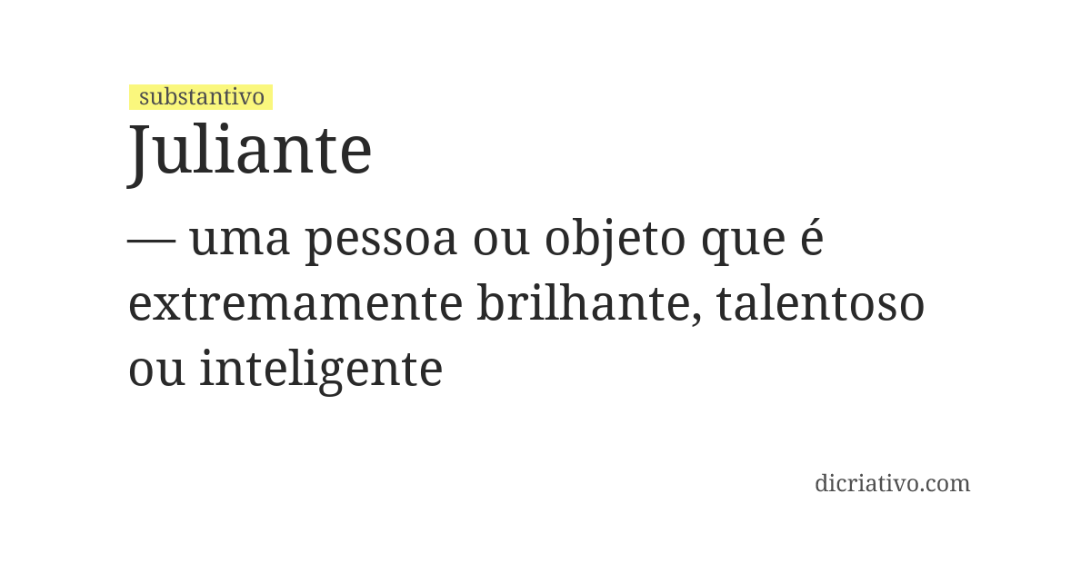 Significado de juliante