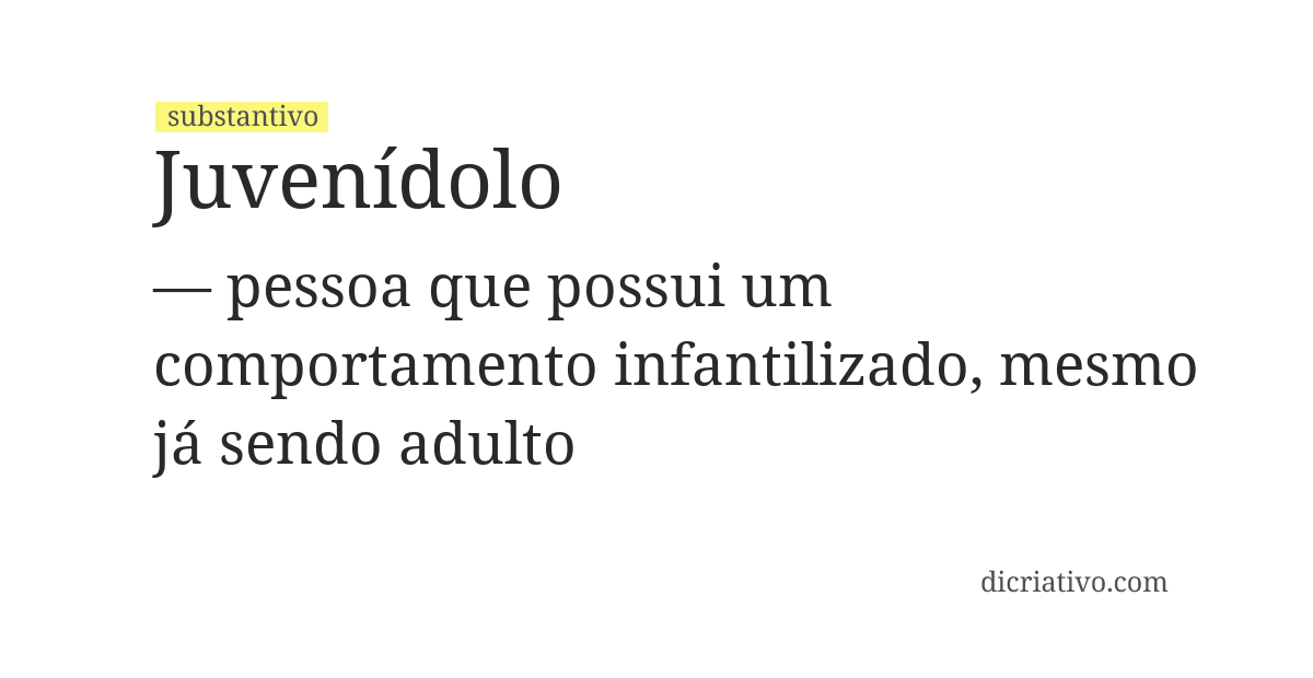 Significado de juvenídolo
