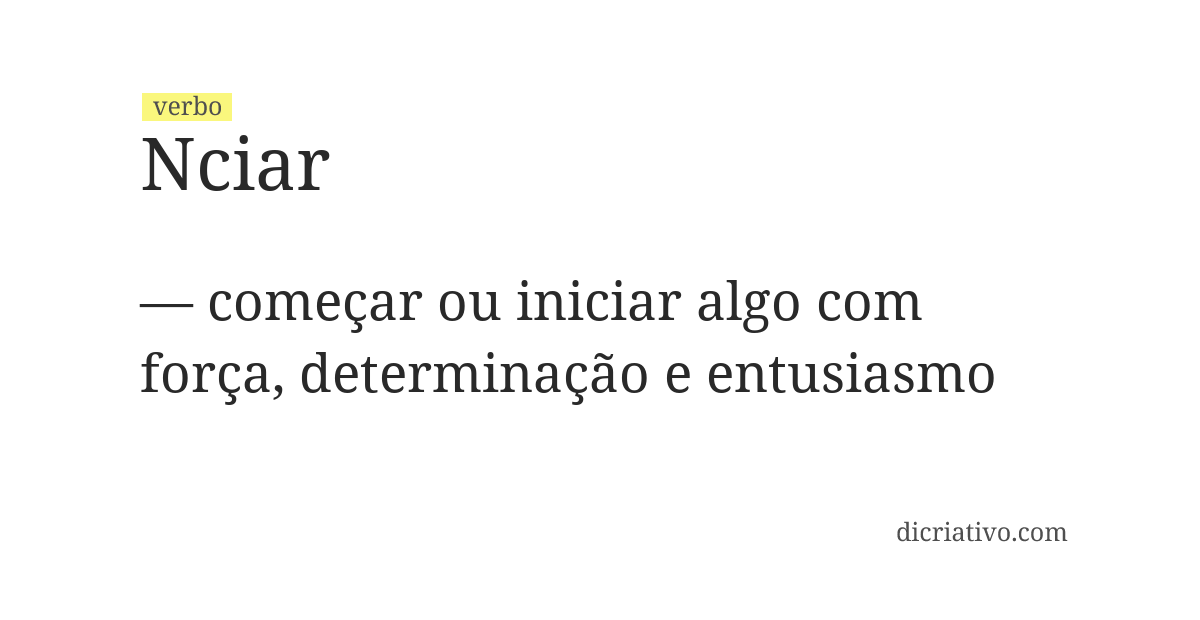 Significado de nciar