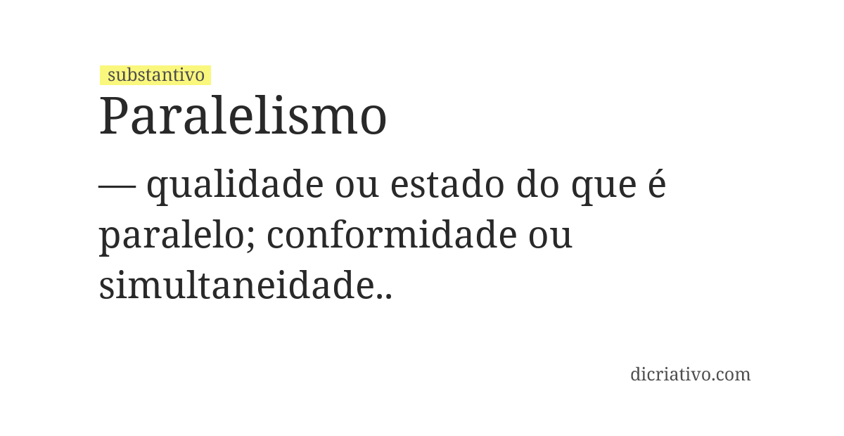 Significado de paralelismo